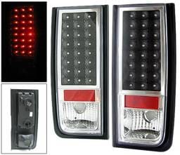 Hummer H2 4 Car Option LED Taillights - Black - LT-GHH202LEDJB