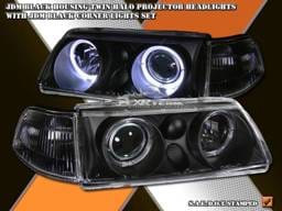 JDM Black Pro Headlights With Corner Lights