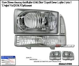 JDM Chrome Headlights With Corner Lights