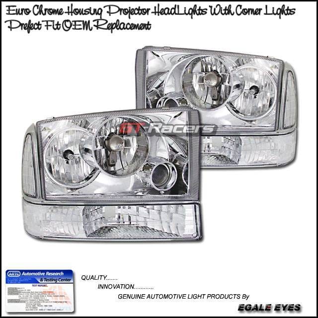 Euro Chrome Pro Headlights With Corner Lights