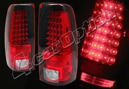 Chevrolet Silverado 4 Car Option LED Taillights - Red - LT-GSV99LEDR
