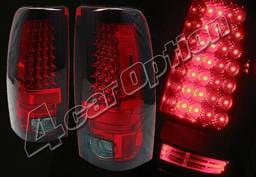 Chevrolet Silverado 4 Car Option LED Taillights - Red & Smoke - LT-GSV99LEDRSM