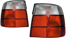 E34 Red Clear Tail Lights