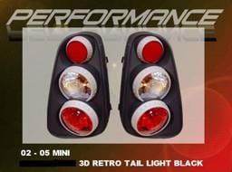 Black 3D Retro Tail Lights