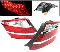 Honda Accord 2DR 4 Car Option LED Taillights - Red & Clear - LT-HA082LEDRC-KS