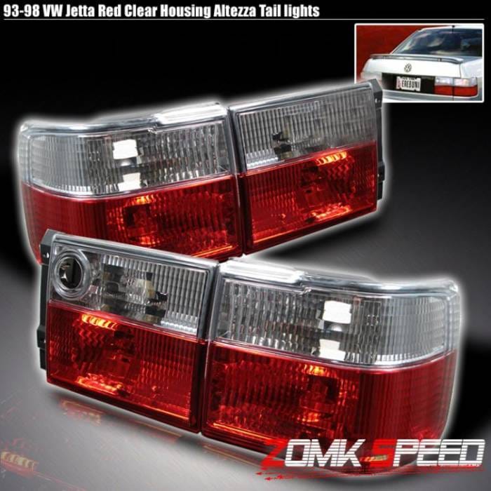 Jetta Red Clear Altezza Tail Lights