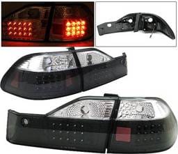 Honda Accord 4DR 4 Car Option LED Taillights - Black - LT-HA984LEDJB-1