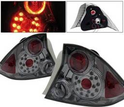 Honda Civic 2DR 4 Car Option LED Halo Altezza Taillights - Smoke - LT-HC012LEDSM-KS