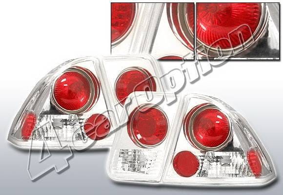 Honda Civic 4DR 4 Car Option Altezza Taillights - Chrome - LT-HC014A-KS