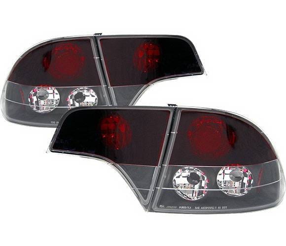 Honda Civic 4DR 4 Car Option Altezza Taillights - Black - LT-HC064JB-5