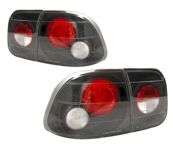 Honda Civic 4DR 4 Car Option Altezza Taillights - Black - LT-HC964JB-YD