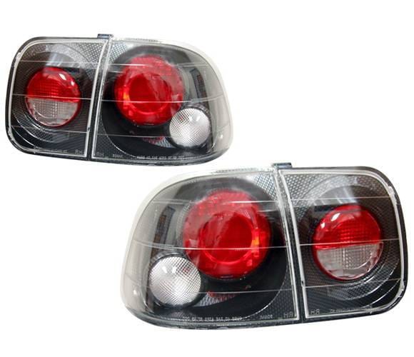 Honda Civic 4DR 4 Car Option Altezza Taillights - Carbon Fiber Style - LT-HC964F-YD