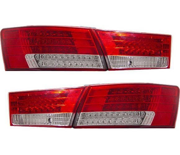 Hyundai Sonata 4 Car Option LED Taillights - Red & Clear - LT-HYSO06LEDRC-KS