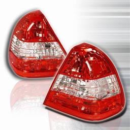 Mercedes-Benz S Class Custom Disco Red & Clear Euro Taillights - LT-BW14094RPW