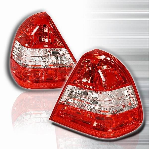 Mercedes-Benz S Class Custom Disco Red & Clear Euro Taillights - LT-BW14094RPW