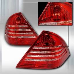 Mercedes-Benz C Class Custom Disco Red & Clear JDM Taillights - LT-BW20301RPW