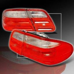 Mercedes-Benz E Class Custom Disco Red & Clear Taillights - LT-BW21095RPW