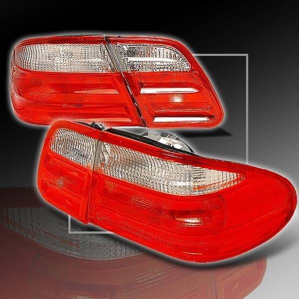 Mercedes-Benz E Class Custom Disco Red & Clear Taillights - LT-BW21095RPW