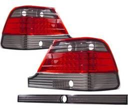 Mercedes-Benz S Class 4 Car Option LED Taillights - Red & Smoke - LT-MBZW140LEDRSM-KS