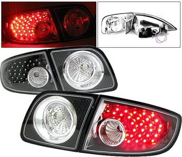 Mazda 3 4DR 4 Car Option LED Taillights - Black - LT-MAZ34LEDJB-6