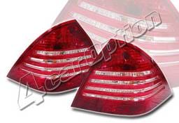 Mercedes-Benz C Class 4 Car Option Taillights - Red & Clear - LT-MBZC01R-KS