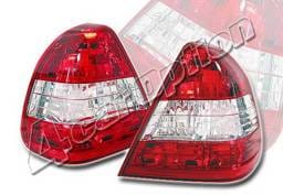 Mercedes-Benz C Class 4 Car Option Taillights - Red & Clear - LT-MBZC96R-KS