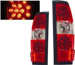 Nissan Frontier 4 Car Option LED Taillights - Red & Clear - LT-NF98LEDRC-KS