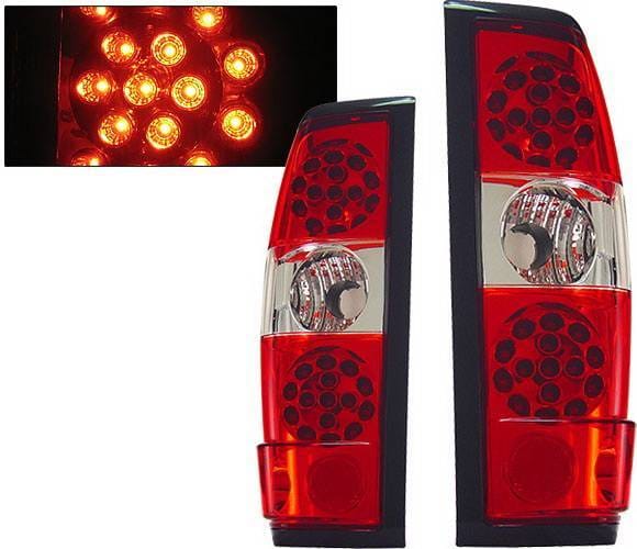 Nissan Frontier 4 Car Option LED Taillights - Red & Clear - LT-NF98LEDRC-KS