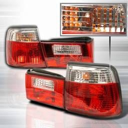 BMW 5 Series Custom Disco Red & Clear Taillights - LT-E344RPW-TM