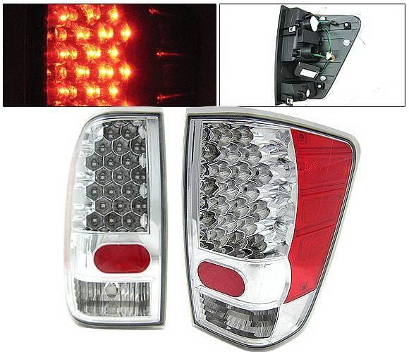 Nissan Titan 4 Car Option LED Taillights - Chrome - LT-NTIT04LEDC-KS