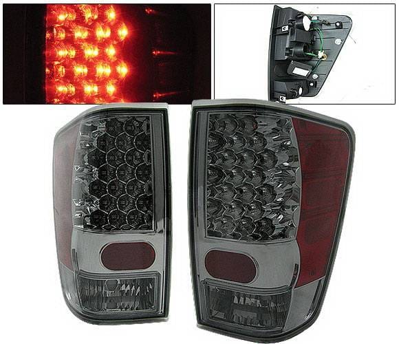 Nissan Titan 4 Car Option LED Taillights - Smoke - LT-NTIT04LEDSM-KS