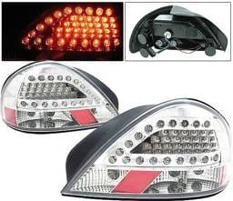 Pontiac Grand Am 4 Car Option LED Taillights - Chrome - LT-PGAMLEDC-KS