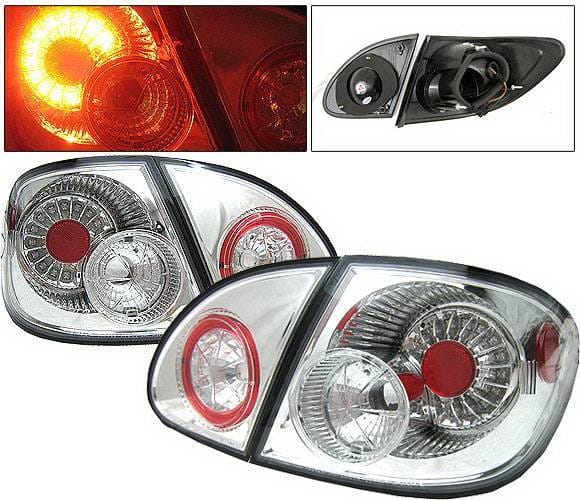 Toyota Corolla 4 Car Option LED Taillights - Chrome - LT-TCL03LEDC-YD