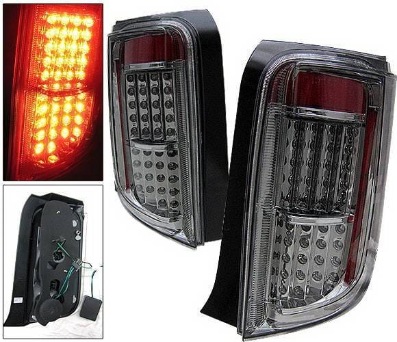 Scion xB 4 Car Option LED Taillights - Smoke - LT-SXB03LEDSM-KS