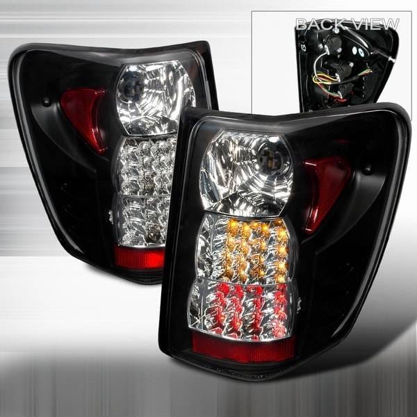 Jeep Grand Cherokee Custom Disco Black Red & Amber LED Taillights - LT-GKEE99JMLED-YD