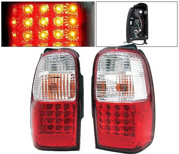 Toyota 4Runner 4 Car Option LED Taillights - Red & Clear - LT-T4R01LEDRC-KS
