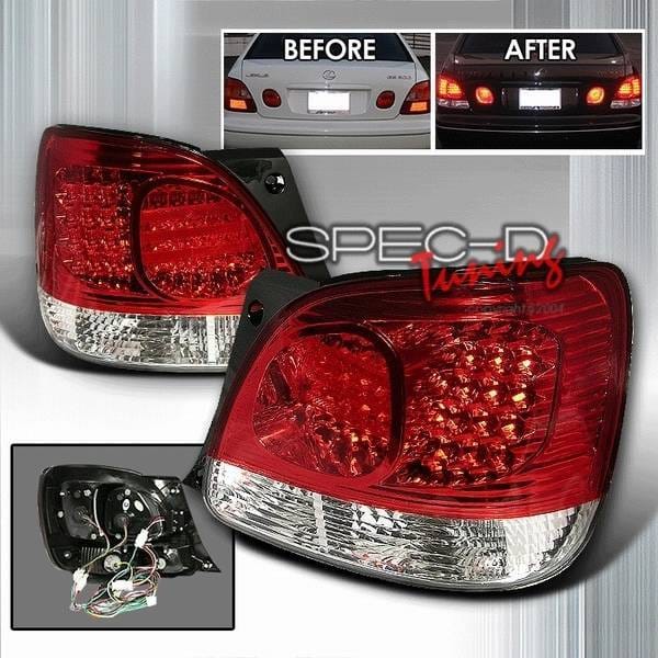Lexus GS Custom Disco Red LED Taillights - LT-GS30098RLED