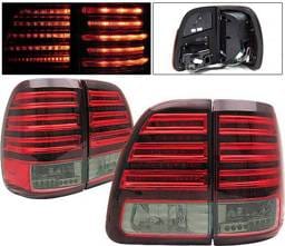 Toyota Land Cruiser 4 Car Option LED Taillights - Red & Smoke - LT-TLC98LEDRSM-KS