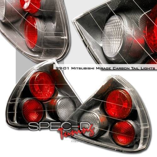 Mitsubishi Mirage Custom Disco Carbon Taillights - LT-MRG97CF-YD