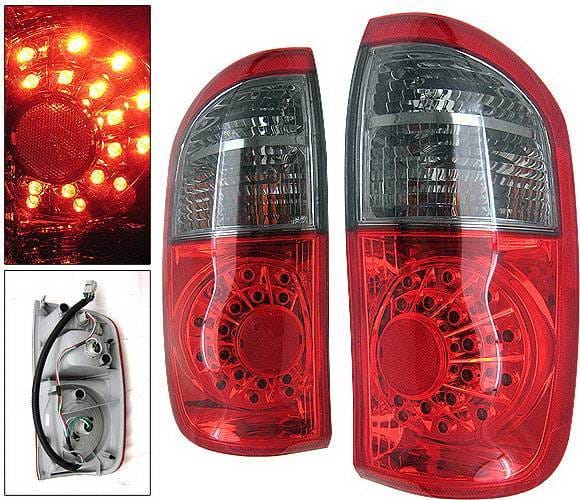 Toyota Tundra 4 Car Option LED OEM Taillights - Red & Smoke - LT-TTUN00LEDRSM-KS