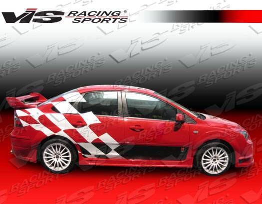 Ford Focus 4DR VIS Racing Fuzion Side Skirts - 00FDFOC4DFUZ-004