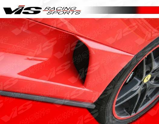 Ferrari F430 VIS Racing Scuderia Side Skirt - Carbon Fiber - 05FR4302DSCU-004C