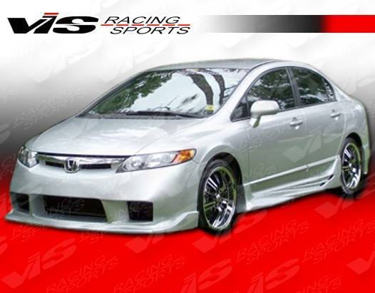 Honda Civic 4DR VIS Racing Alfa Side Skirts - 06HDCVC4DALF-004
