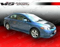 Honda Civic 4DR VIS Racing Fuzion Side Skirts - 06HDCVC4DFUZ-004