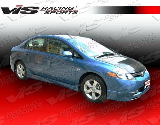 Honda Civic 4DR VIS Racing Fuzion Side Skirts - 06HDCVC4DFUZ-004