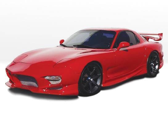 Mazda RX-7 VIS Racing Aggressor Right Side Skirt - Fiberglass - 490144R
