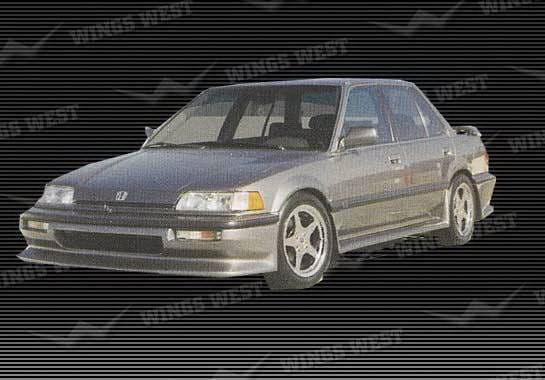 Honda Civic 4DR Wings West Side Skirts - Left & Right - Fiberglass - 49170L&R