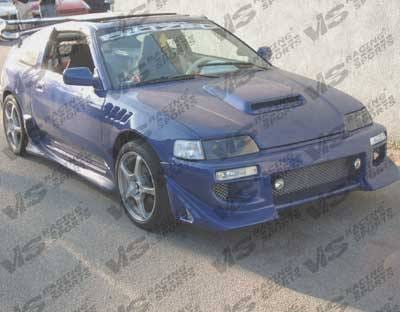 Honda CRX VIS Racing Invader Side Skirts - 88HDCRXHBINV-004