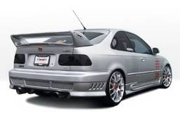 Honda Civic 2DR & HB Wings West W-Type Side Skirts - Left & Right - 890374L&R