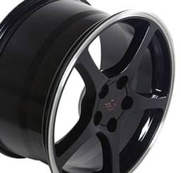 C5 Style Wheel Black - GM Staggered 4 Wheel Package